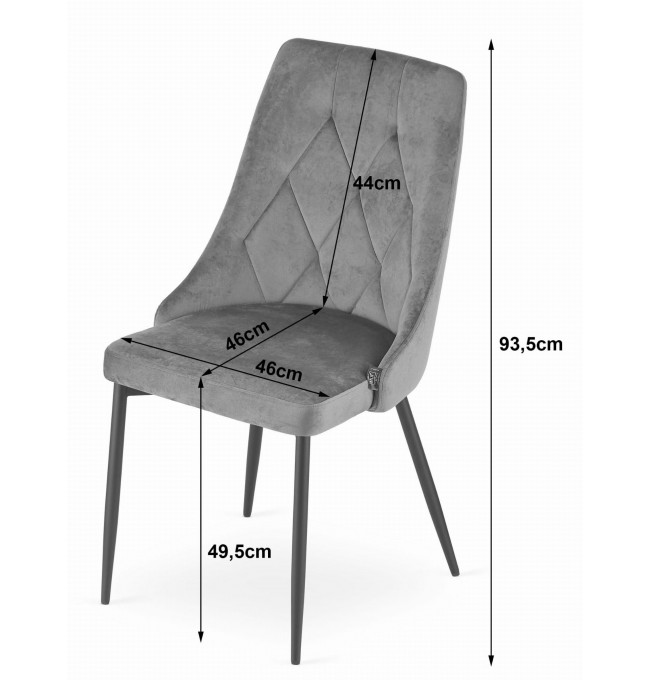 Jedálenská stolička IMOLA sivá