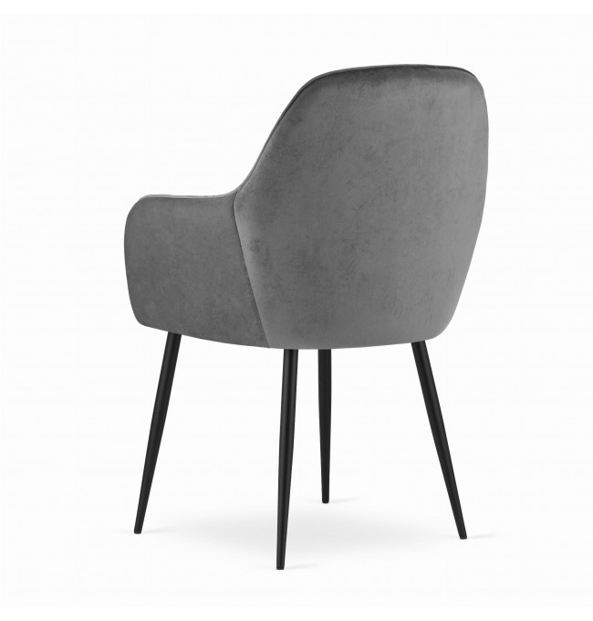 Jídelní židle LUGO tmavě šedá (černé nohy)