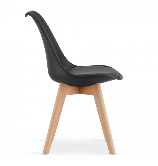 Jídelní židle MARK - černá (hnědé nohy)