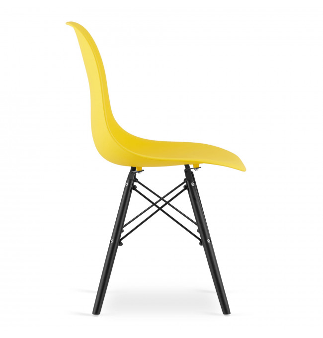 Jedálenská stolička OSAKA žltá (čierne nohy)