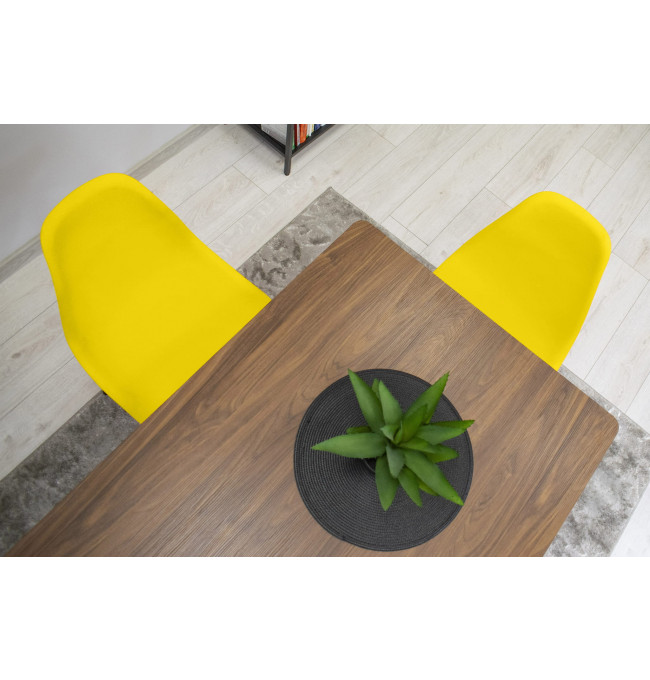 Set jedálenských stoličiek OSAKA žlté (čierne nohy) 4ks