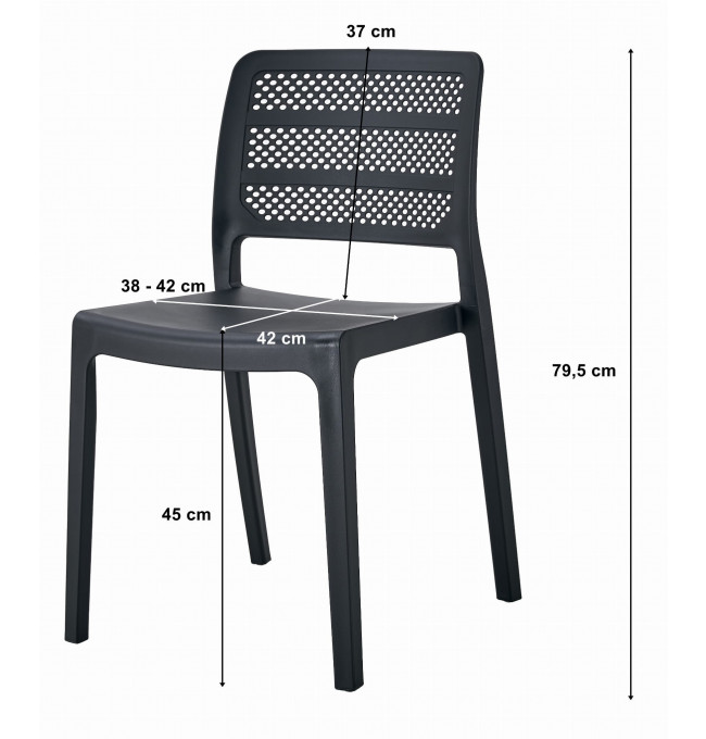 Set čtyř židlí PAGI černé (4ks)