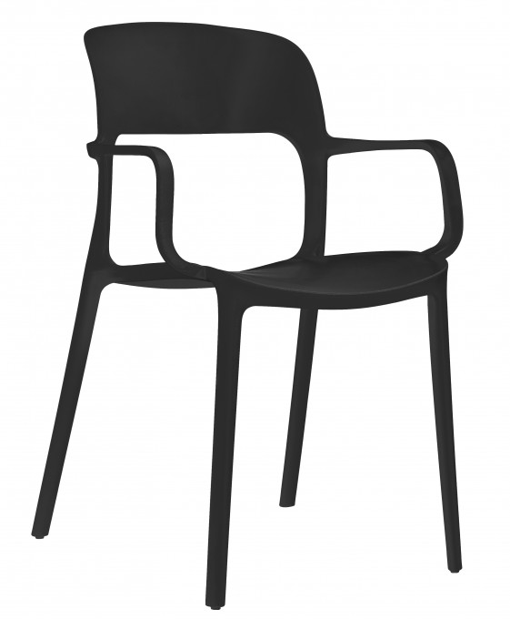 Set troch stoličiek SAHA čierne (3ks)