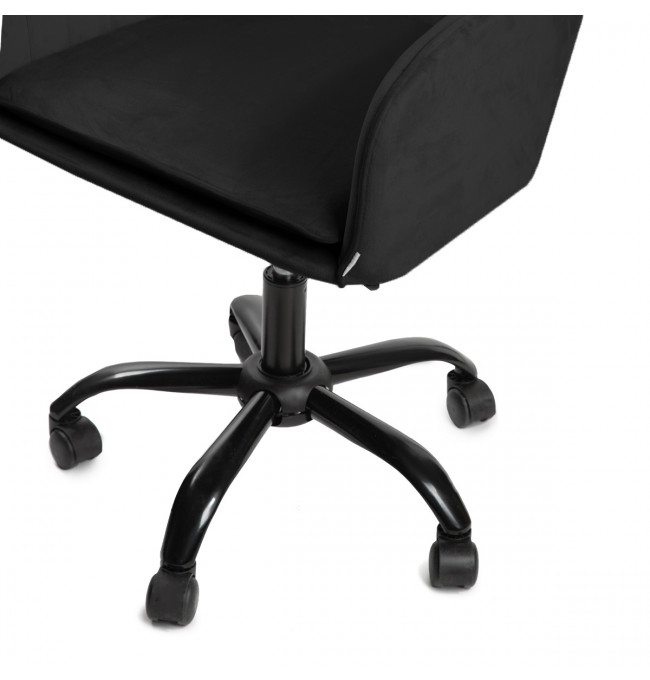 Kancelárska stolička TEILL zamatová čierna ALL 807898