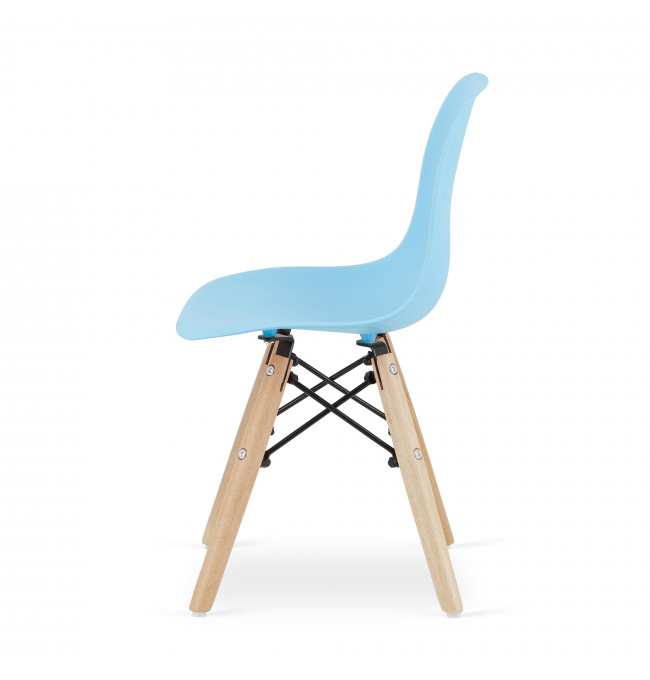 Jedálenská stolička ZUBI - modrá (hnedé nohy)