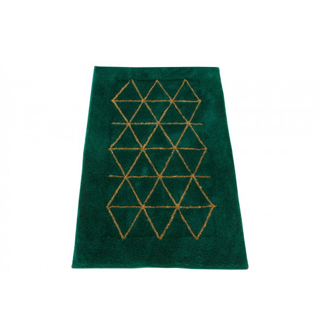 Koupelnový kobereček Jarpol Agadir Lurex 13 zelený / zlatý
