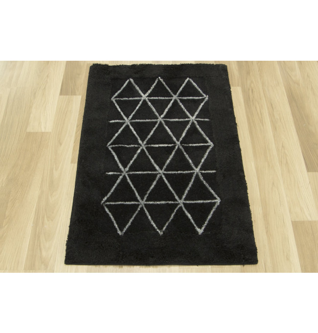 Koupelnový kobereček Jarpol Agadir Lurex černý