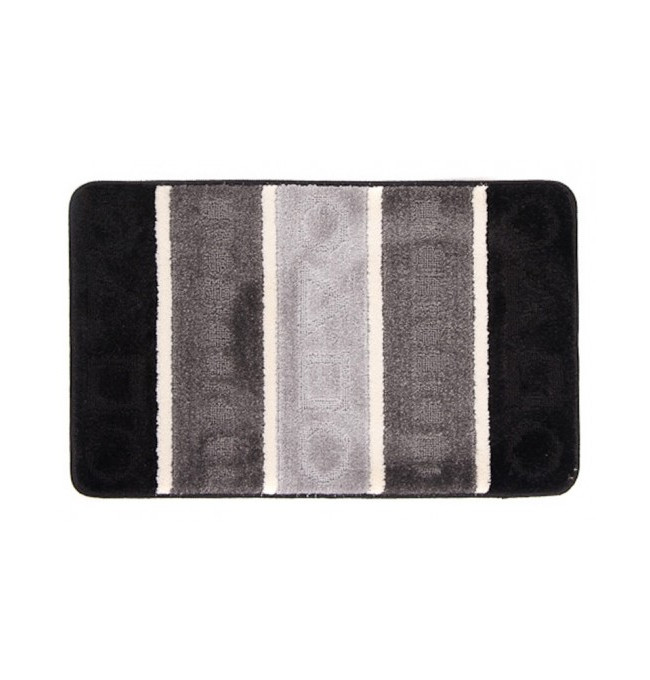 Kúpeľňový koberček MULTI A5015 čierny, sivý FIGURY