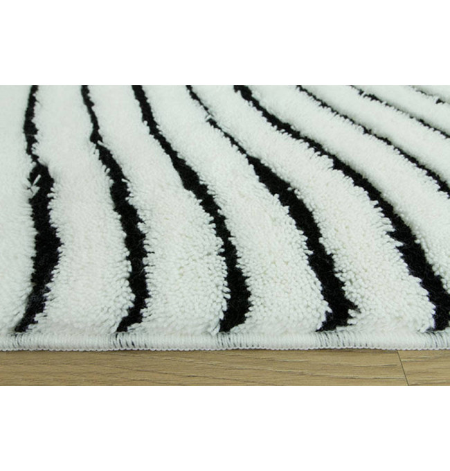 Koupelnový kobereček Premium bílý / černý