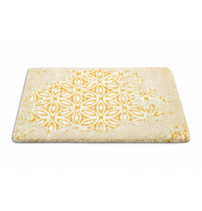 Koupelnový kobereček STROFI květiny, protiskluzový, měkký - žlutý