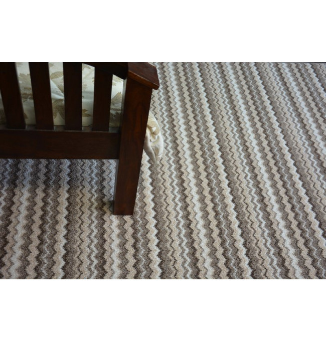 Metrážny koberec Cik Cak béž