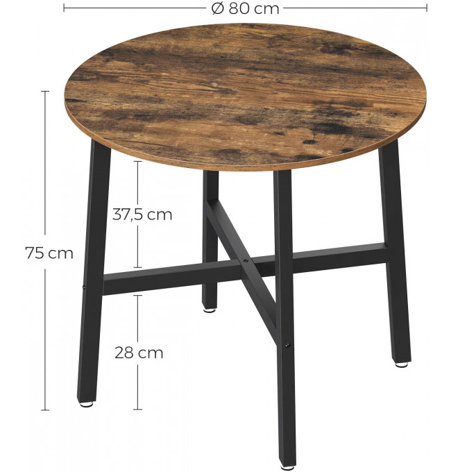 Okrúhly jedalenský stôl KDT080B01