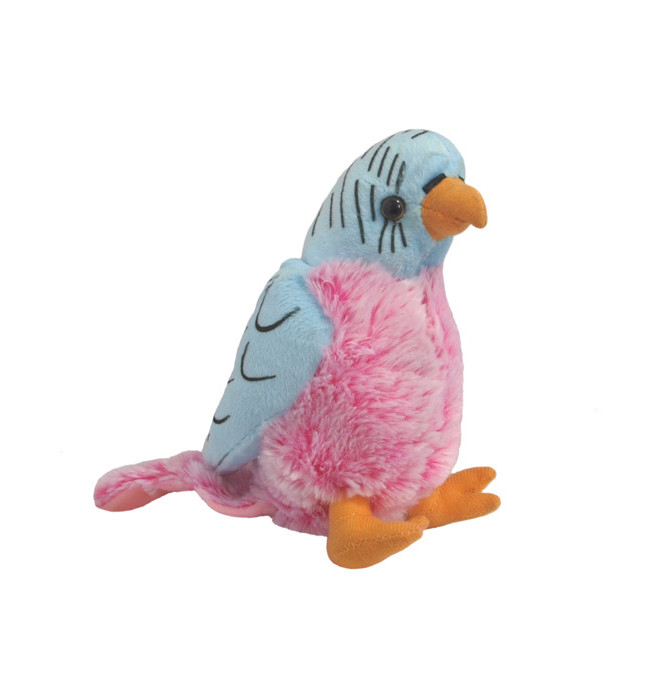 Plyšový papagáj modrý 13571