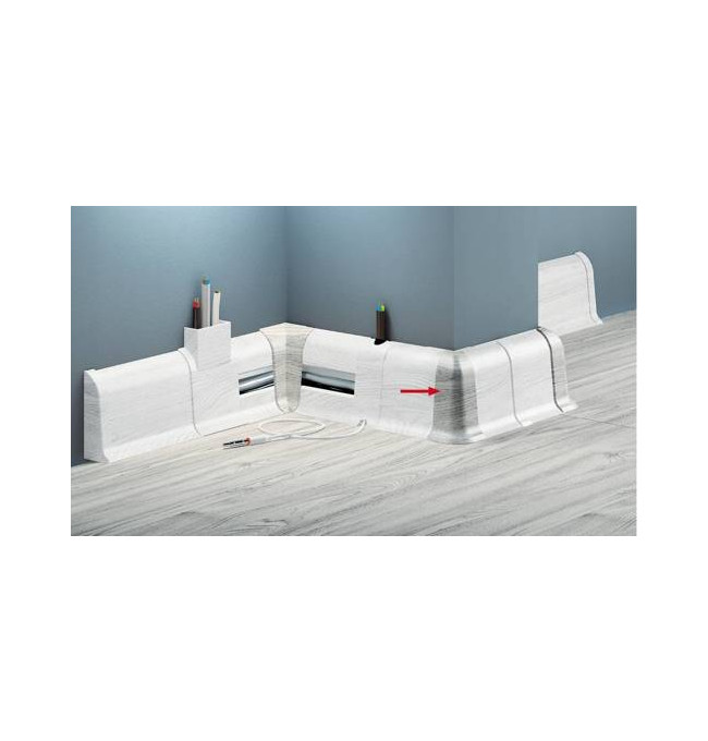 Podlahová lišta Premium Cezar 89 bílá 250 cm 
