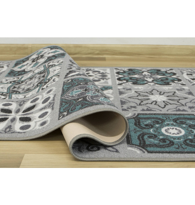 Protiskluzový koberec/ běhoun Patchwork tyrkysový