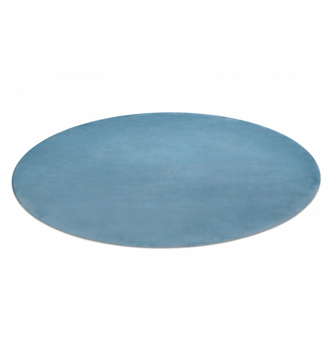 Protišmykový koberec POSH kruh modrý, plyš