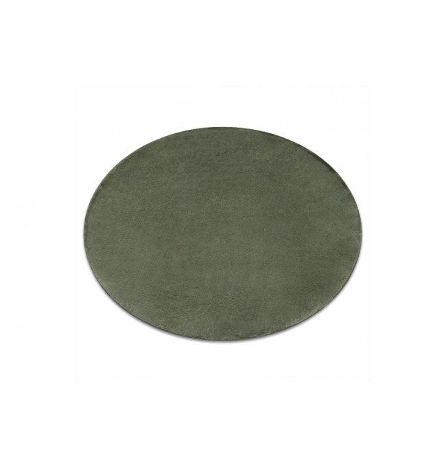 Protišmykový koberec POSH kruh zelený, plyš
