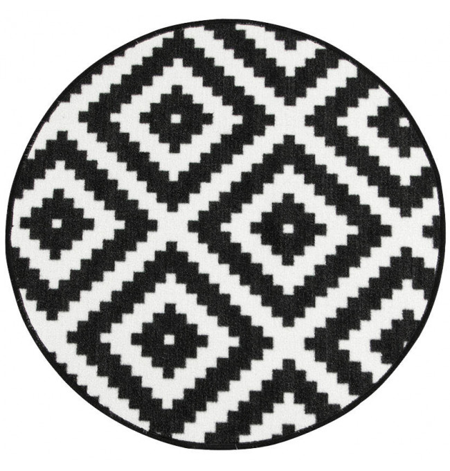 Protišmykový koberec Romby 91 čierny