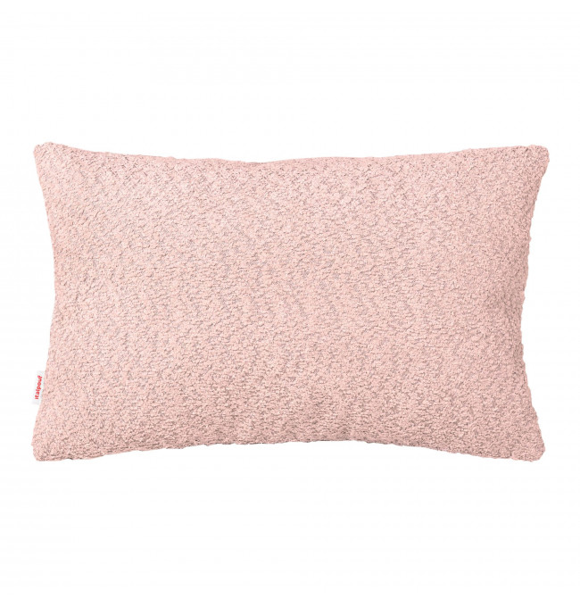 Obdélníkový polštář pudrově růžový bouclé