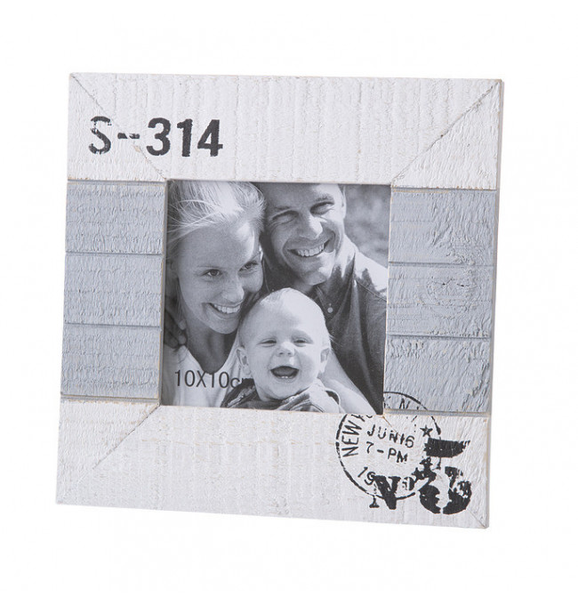 Rámeček na fotku STONE 01 bílo-stříbrný (6 ks)