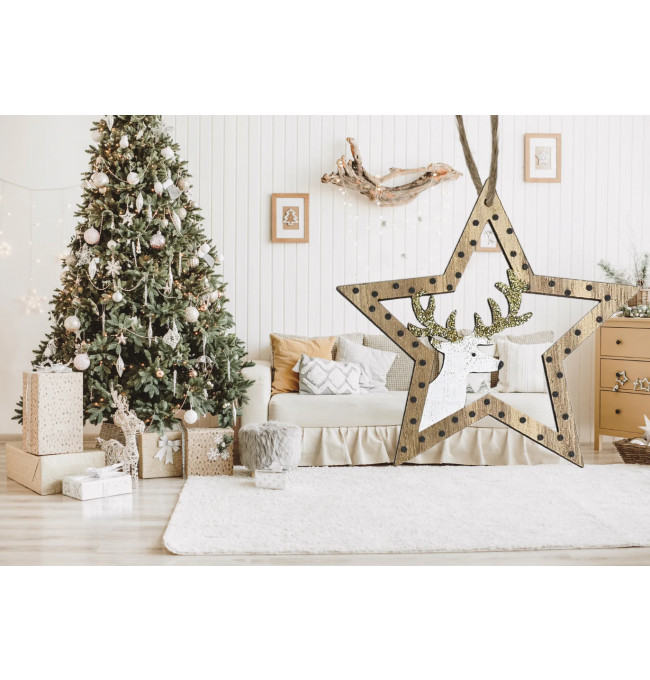 Vánoční dekorace KL-21X17 hnědá (2ks)