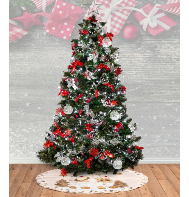 Vianočné guľky - strieborné SYSD1688-064 (30ks)
