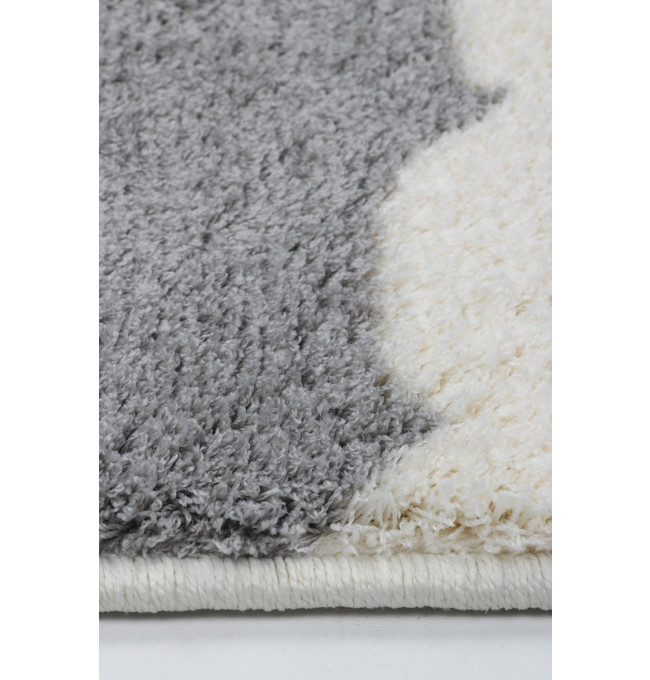 Detský koberec SLIM 6917 sivý / biely