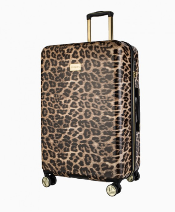 Velký kufr s leopardím vzorem