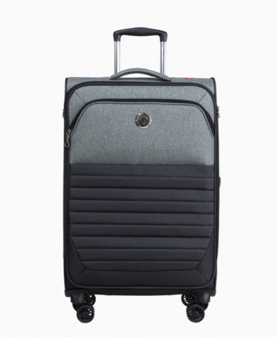 Střední šedý kufr Malmo