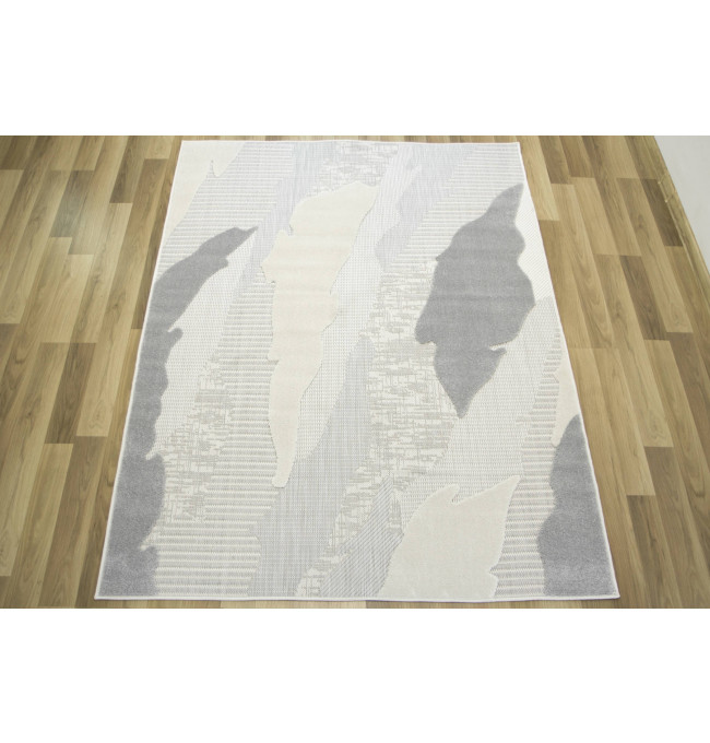 Šnúrkový koberec Stella D431A sivý / strieborný / krémový