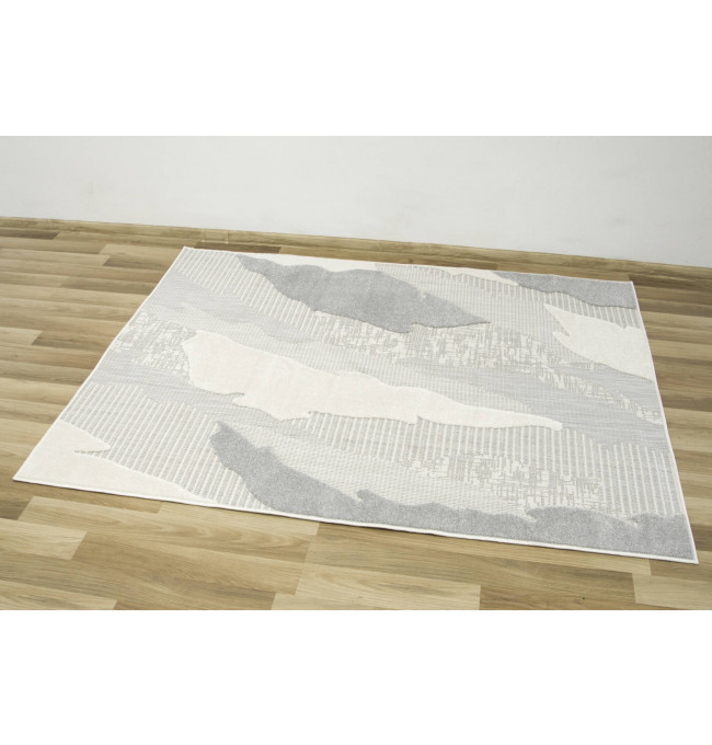 Šnúrkový koberec Stella D431A sivý / strieborný / krémový