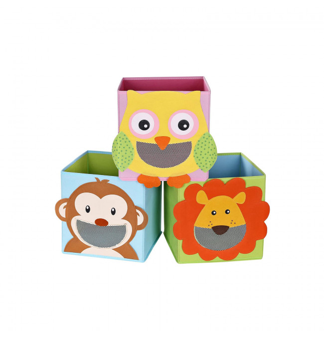 Dětské stohovatelné boxy na hračky RFB01KU (3 ks)