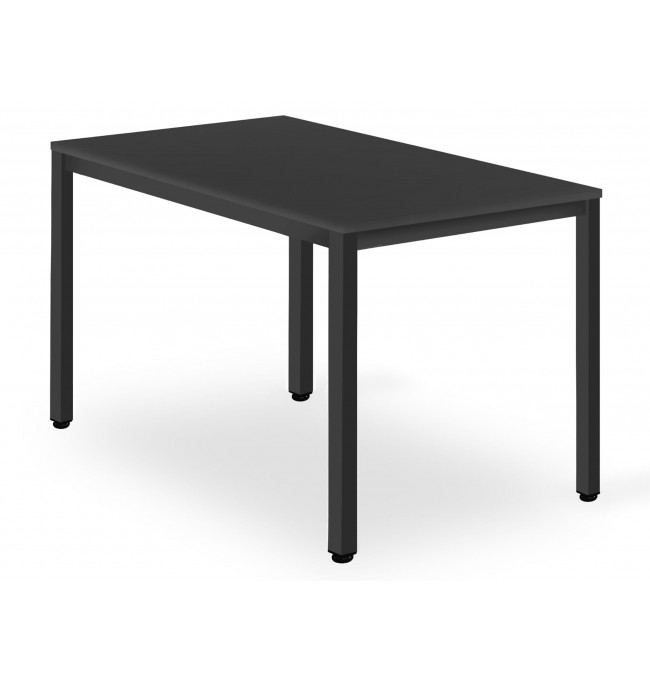 Jedálenský stôl TESSA čierny s čiernymi nohami