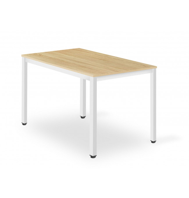 Jedálenský stôl TESSA dubový s bielymi nohami