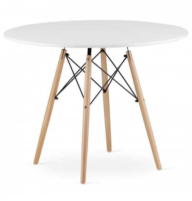 Kulatý stůl TODI 100 cm bílý