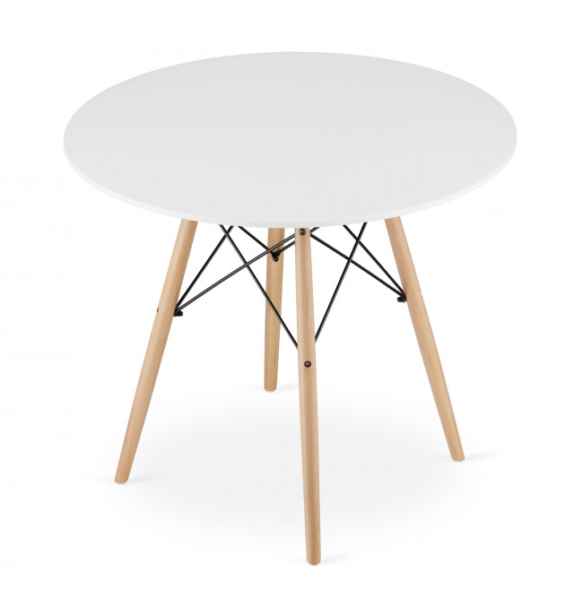 Okrúhly stôl TODI 90 cm biely