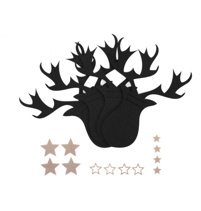 Vánoční obal na příbory - 311377 černý jelen