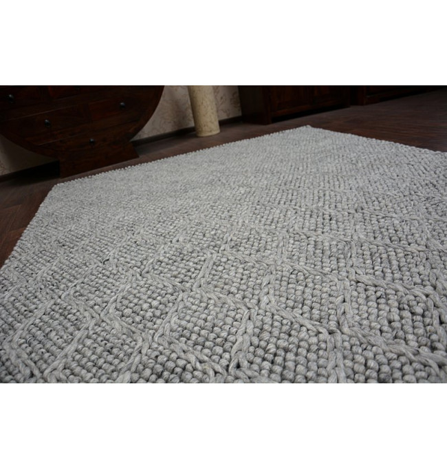 Vlněný koberec HILLS 93520 stříbrný