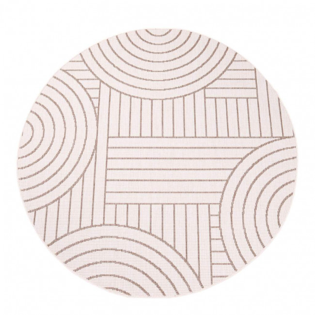 Obojstranný koberec DuoRug 5842 krémový kruh