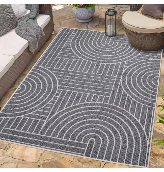 Obojstranný koberec DuoRug 5842 sivý