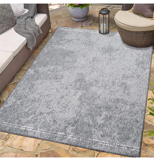 Obojstranný koberec DuoRug 5845 sivý