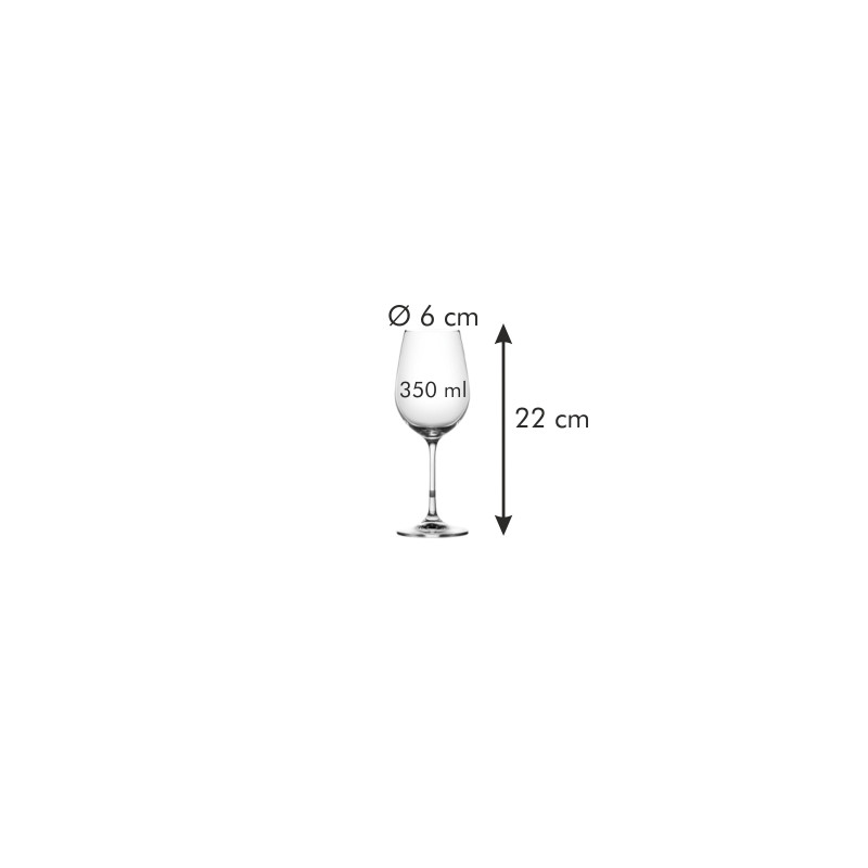 Tescoma poháre na víno UNO VINO 350 ml, 6 ks