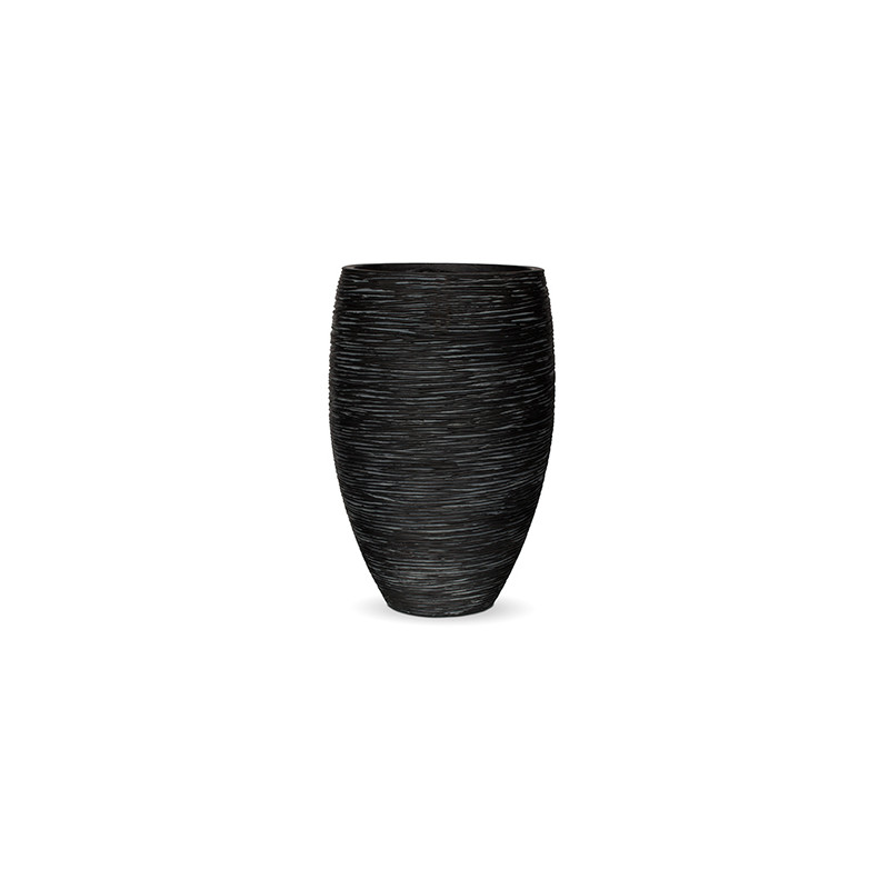 Capi Nature Vase elegance deluxe rib black 40/61cm
