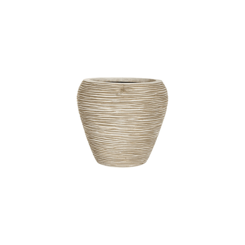 Capi Nature Vase tapering round rib I ivory 31x28 cm