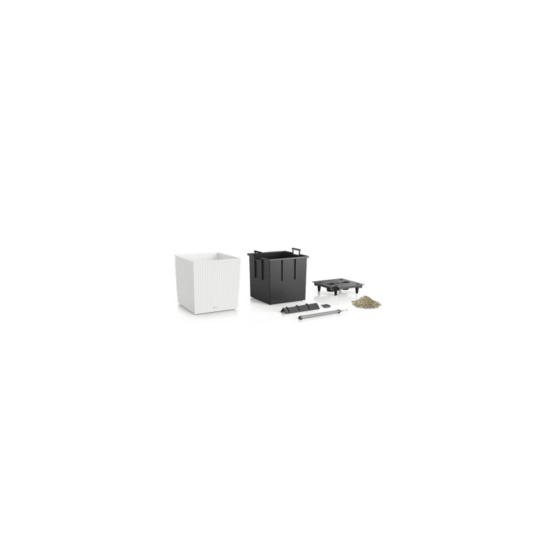 Lechuza Trend Cube Cottage All inclusive set white 30x30x33