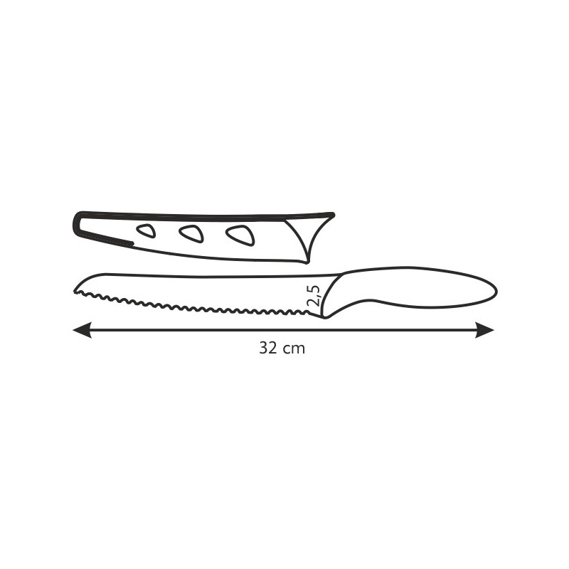 Tescoma antiadhézny nôž na chlieb PRESTO BIANCO 20cm