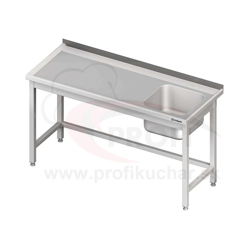 Umývací stôl s drezom - bez police 1800x600x850mm