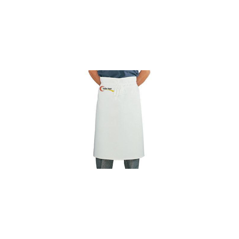 Kuchařská zástěra nízká Profikuchař - s kapsou 100% bavlna - ČERVENÁ