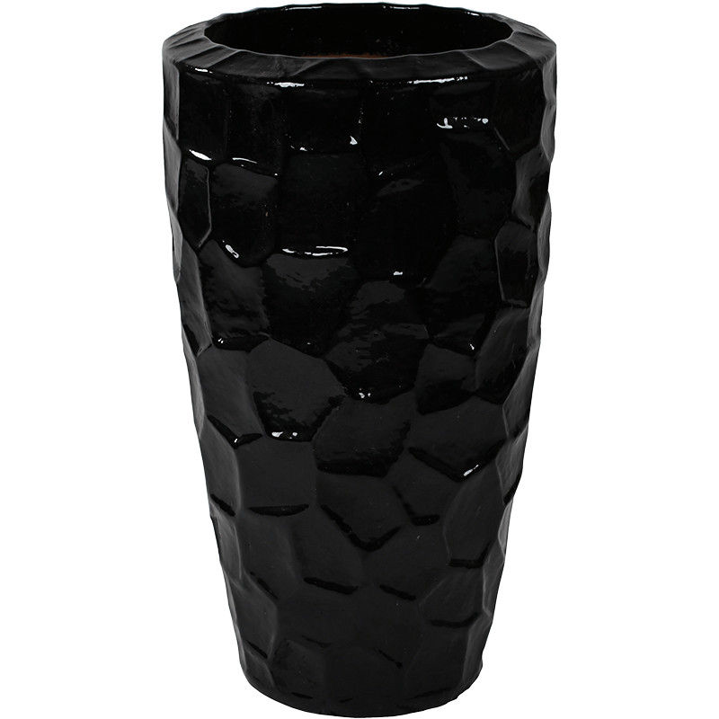 Kvetináč Cascara Partner Relief čierny 43x75 cm