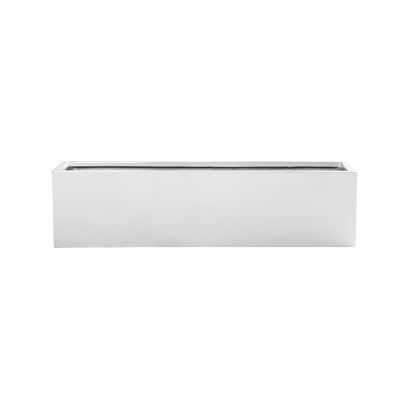 Fiberstone Glossy white balcony slim low XS 40x15x10cm